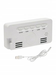 Часы настольные электронные с будильником и термометром Орбита OT-CLT09 Белые